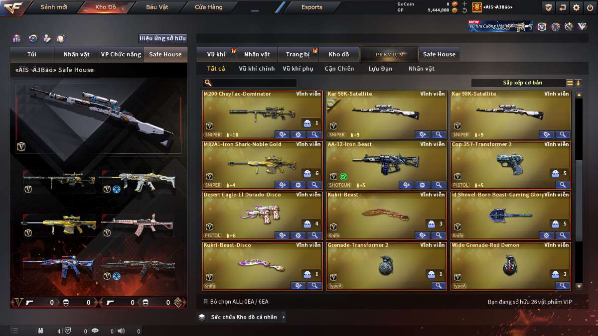 shop acc cf uy tin gia re